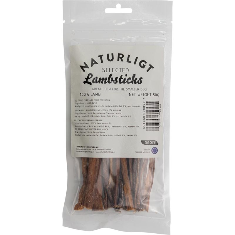 Koiranpuruluu Lambsticks 50g Naturligt Selected