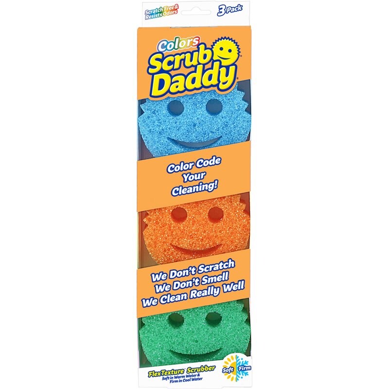 Puhdistussieni Colour 3-pack Scrub Daddy Eri värejä