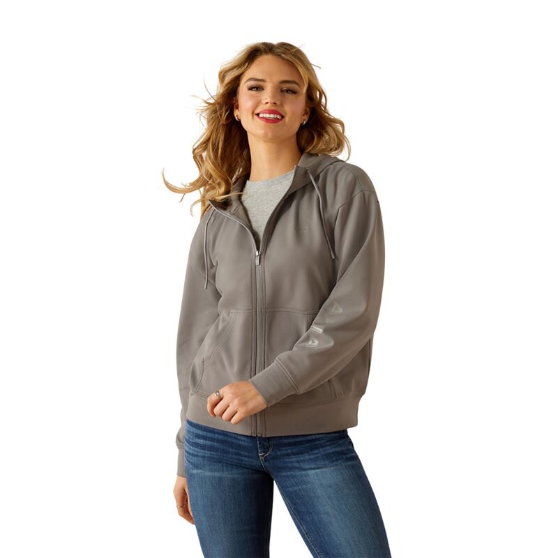Fleecetakki Wms Breeze zip hoodie ARIAT® Harmaa