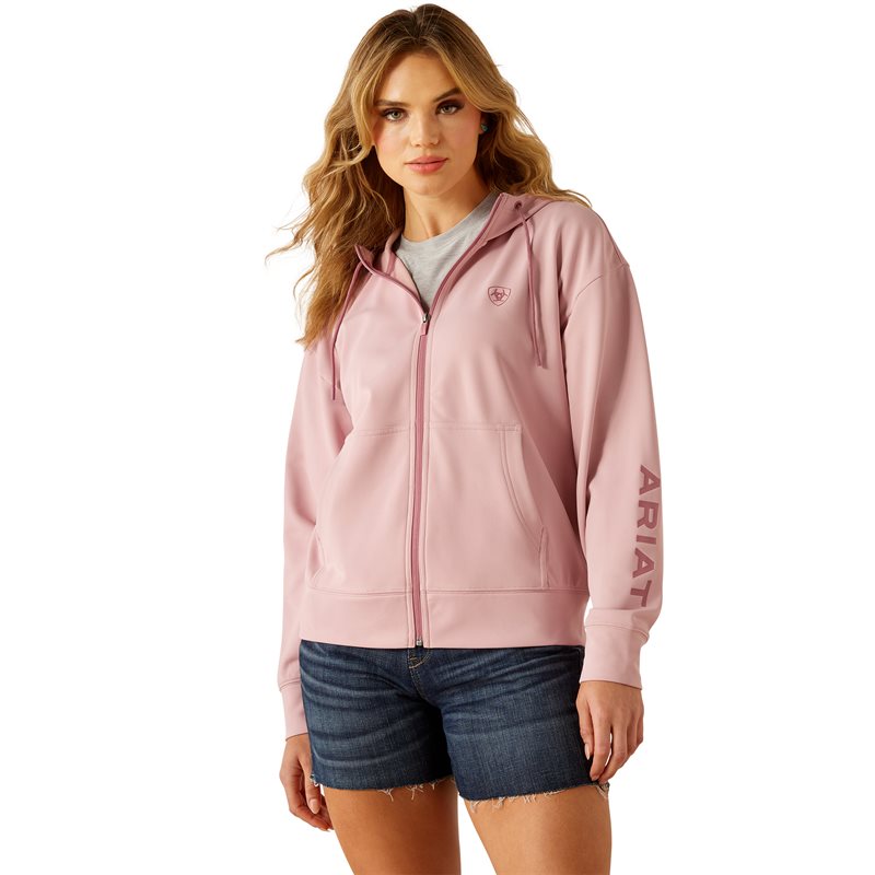 Fleecetakki Wms Breeze zip hoodie ARIAT® Dusty Pink