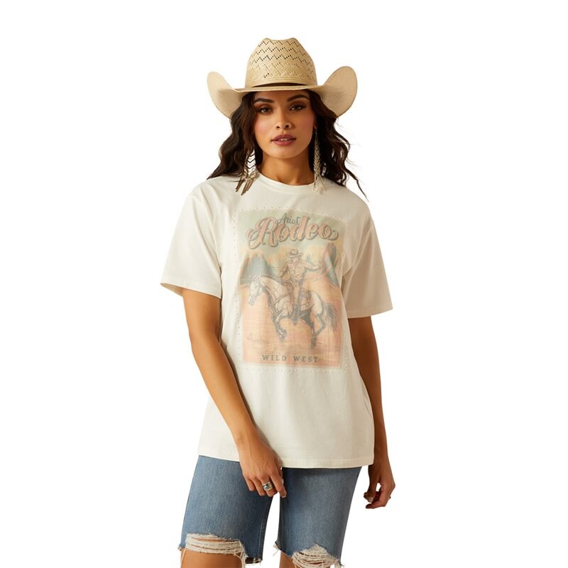 T-paita Wms Rodeo T-Shirt ARIAT® Valkoinen