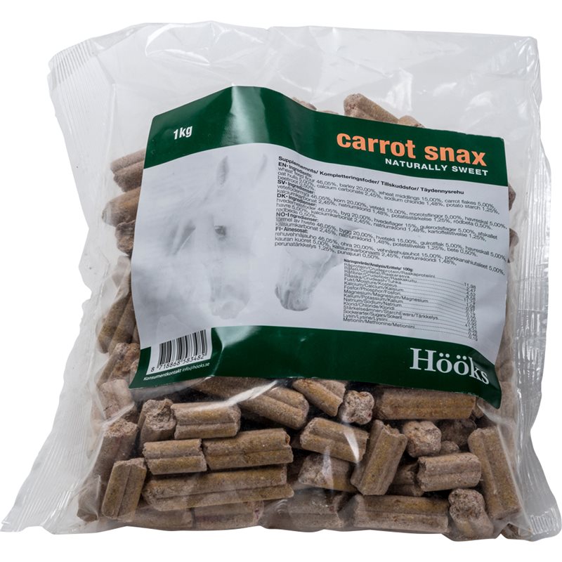 Hevosnamut Carrot snax natural 1 kg Hööks