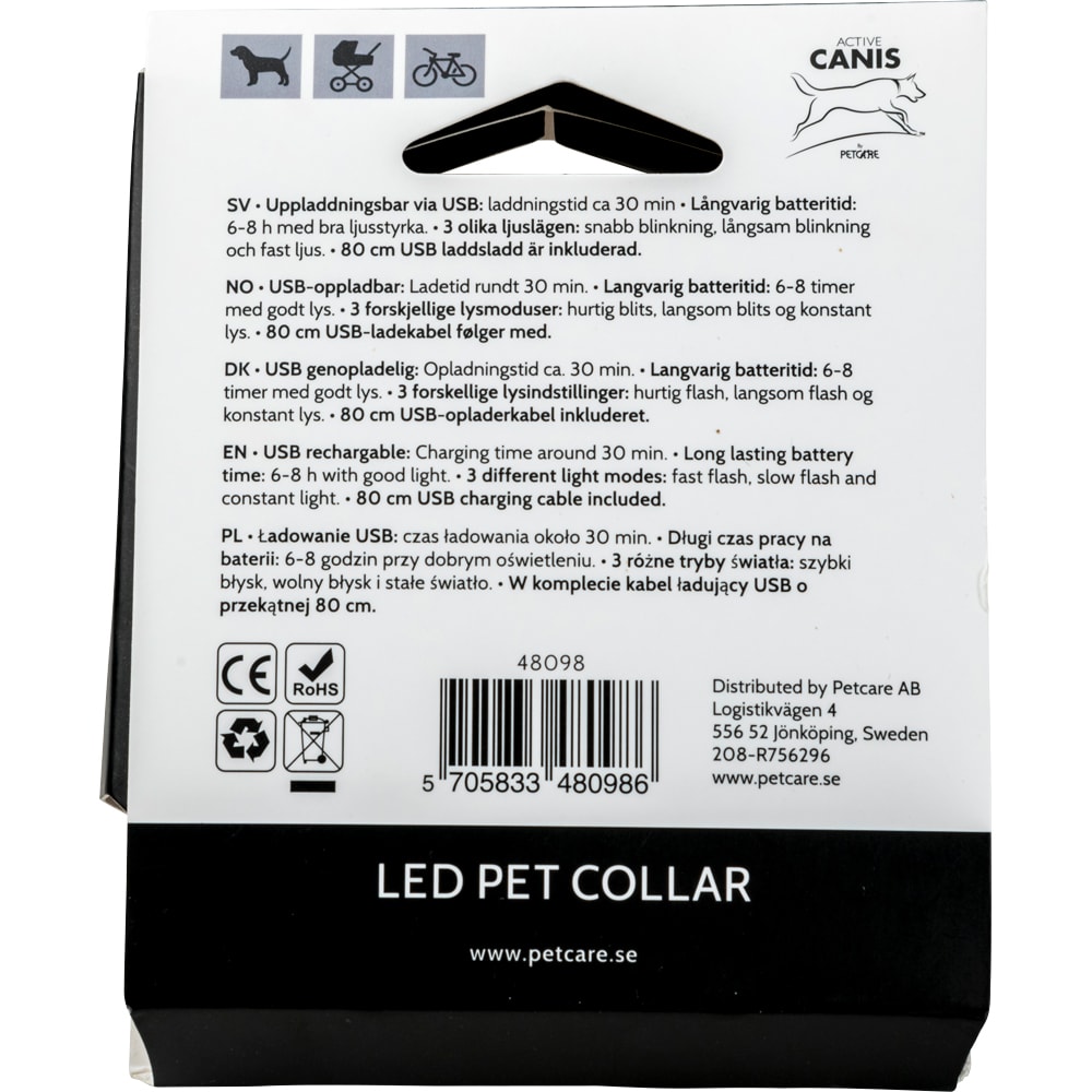 Panta  LED Pet Collar Active Canis