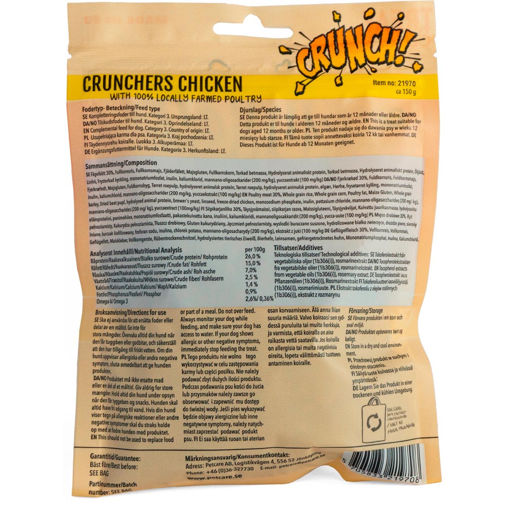 Koiranherkku 150 g Crunchers Chicken Treateaters