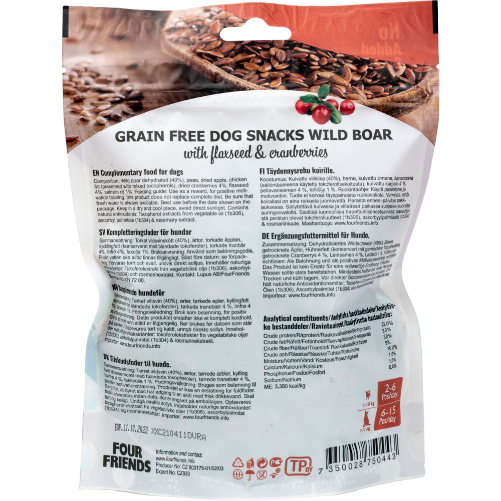 Koiranherkku  Dog Snacks Wild Boar FourFriends
