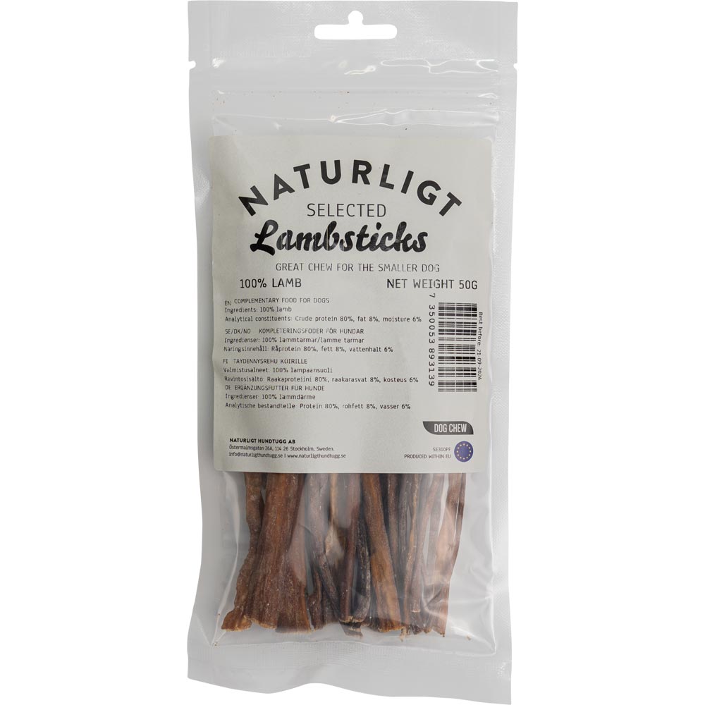 Koiranpuruluu  Lambsticks 50g Naturligt Selected