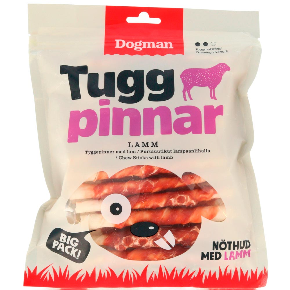 Koiranpuruluu  Tuggpinnar med lamm 25-pack Dogman