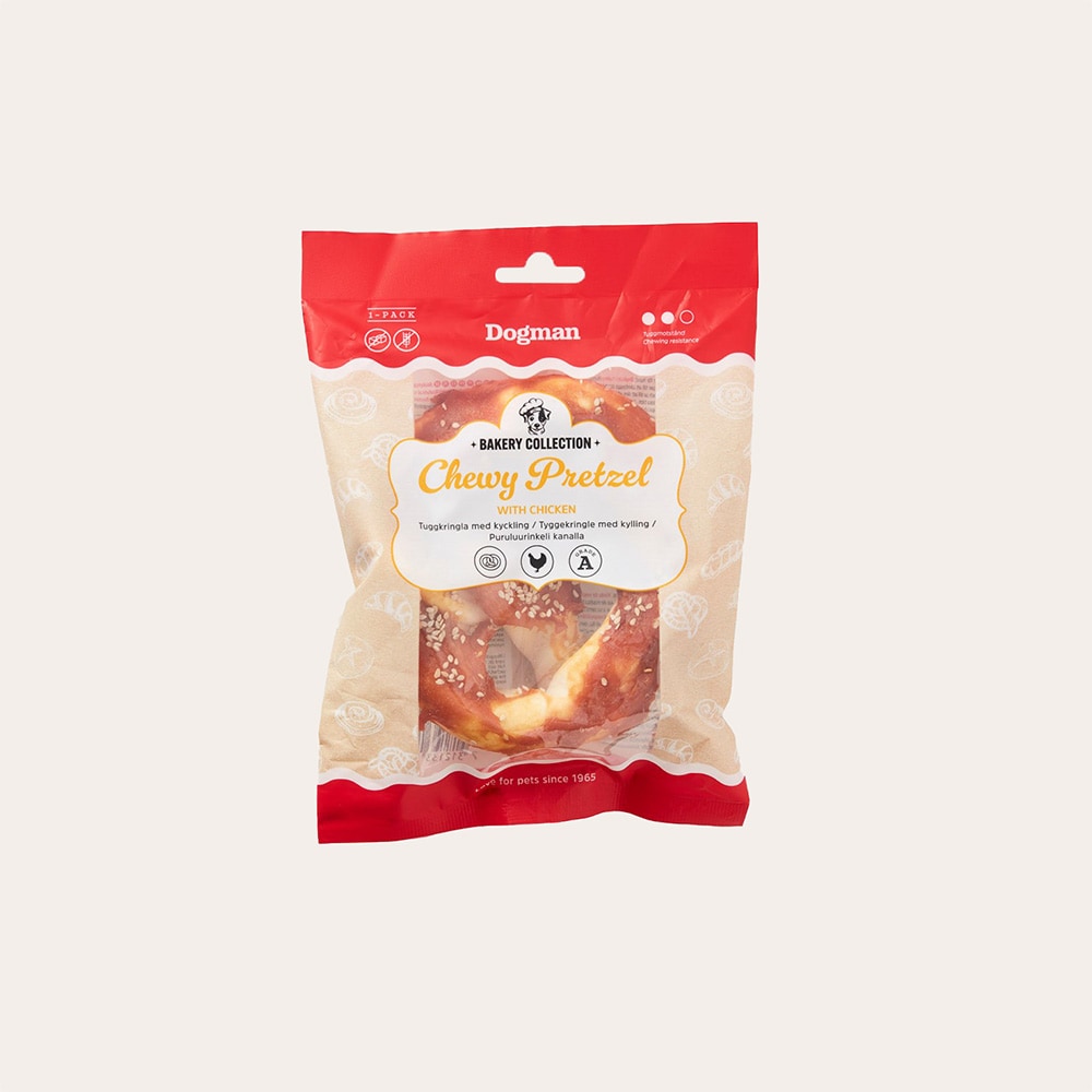 Koiranpuruluu  Chewy Pretzel Chicken Dogman