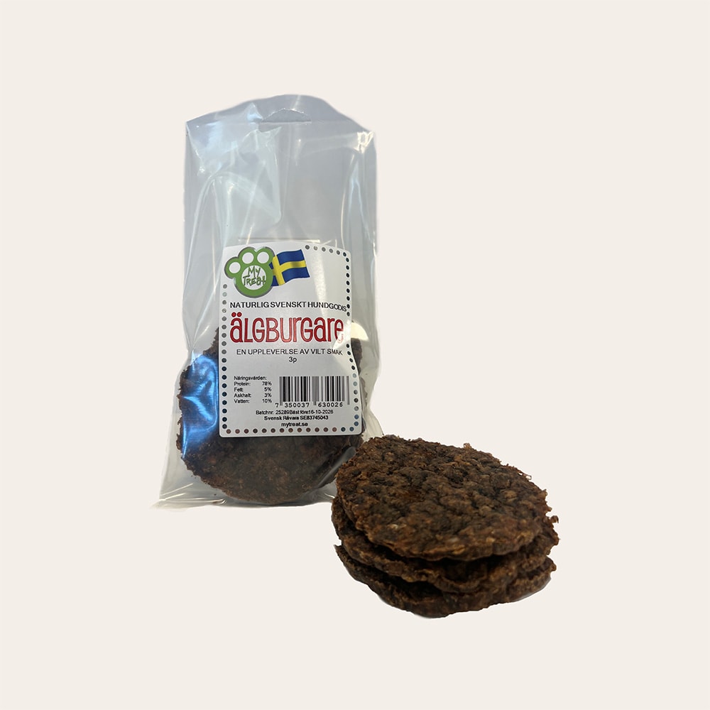 Koiranpuruluu 3 kpl. Älgburgare My treat