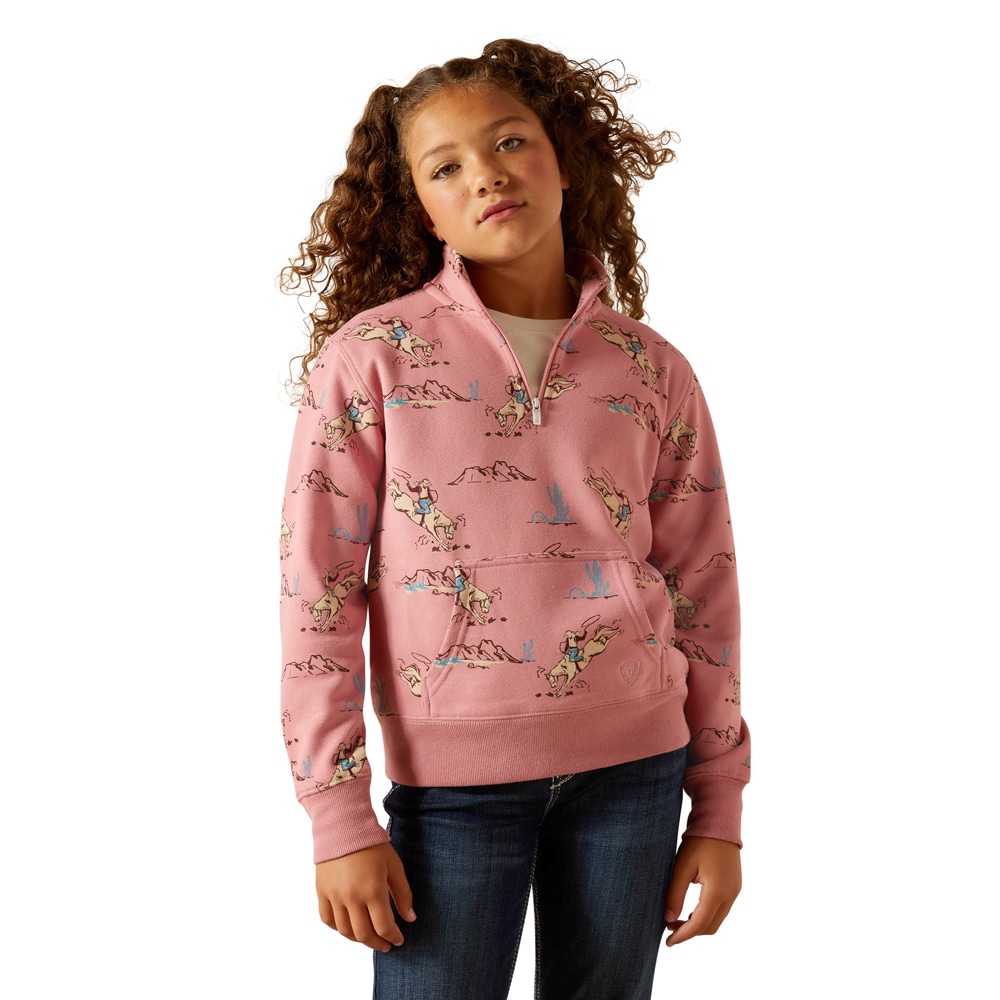 College  Junior BRONC SCENE 1/4 ZIP ARIAT®