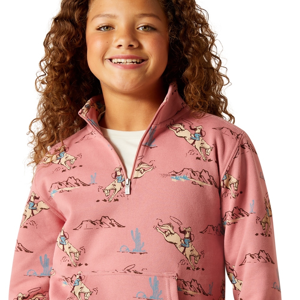 College  Junior BRONC SCENE 1/4 ZIP ARIAT®