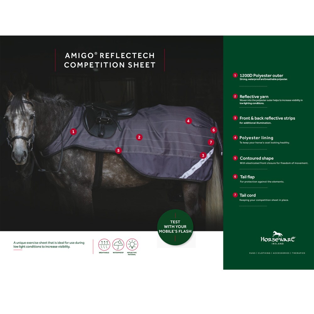 Ratsastusloimi Heijastin Amigo Reflectech Competition Sheet Horseware®