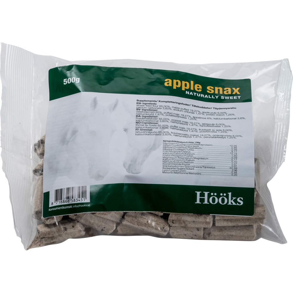 Hevosnamut  Apple snax natural 500 g Hööks