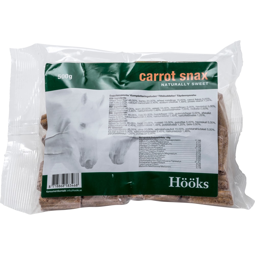 Hevosnamut  Carrot snax natural 500 g Hööks
