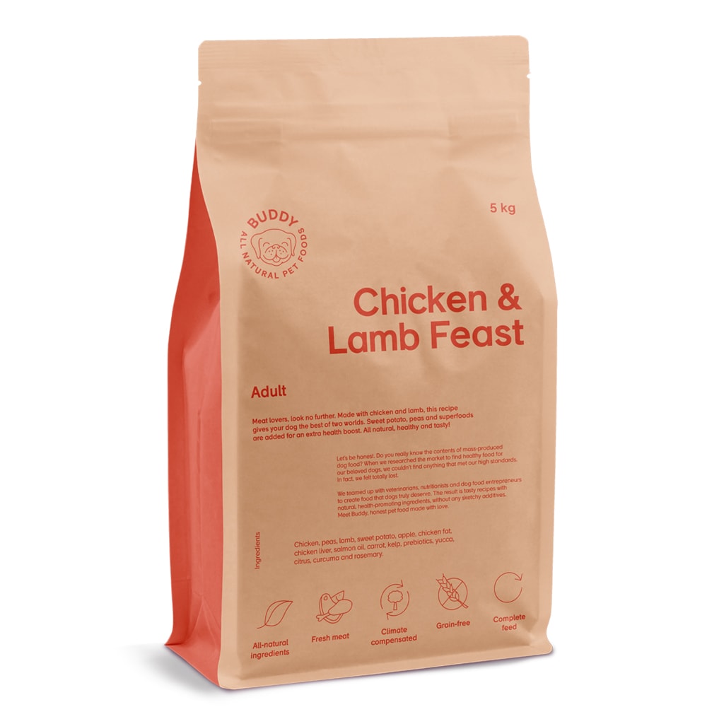 Koiranruoka 5 kg Chicken & Lamb Feast BUDDY
