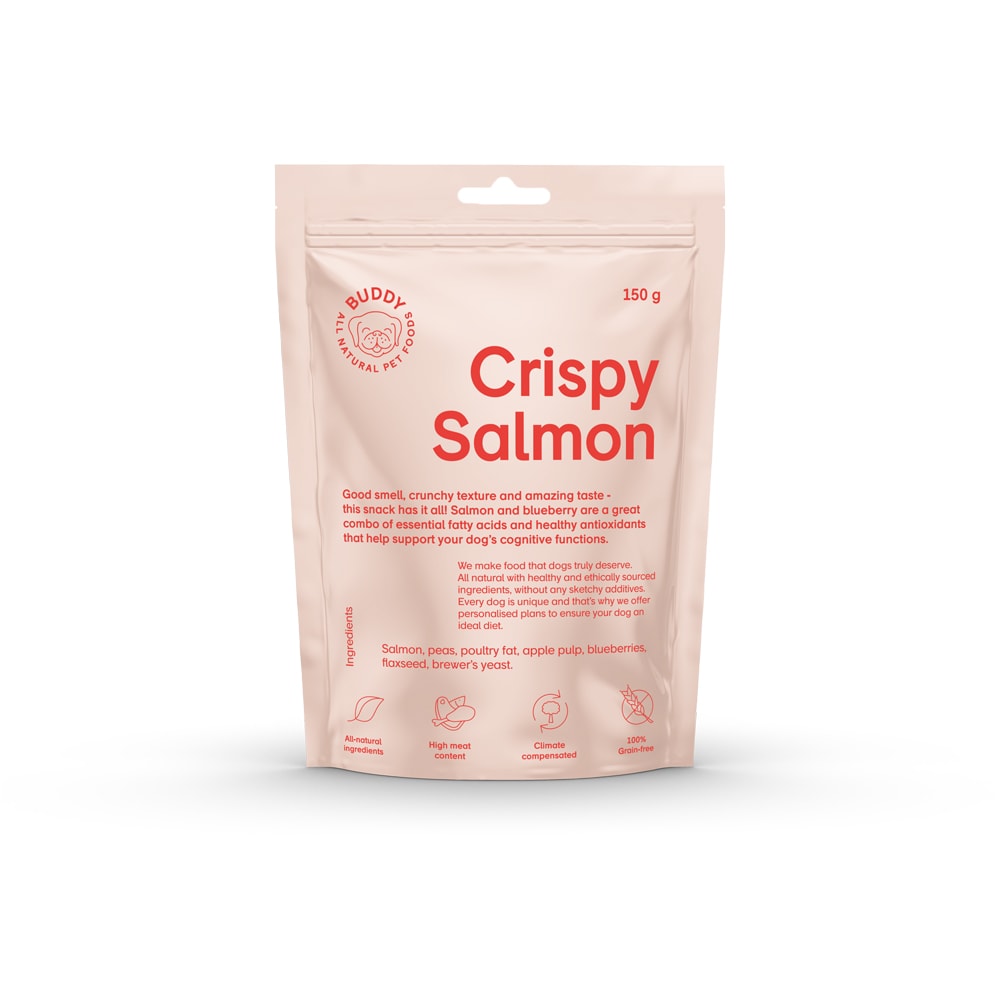 Koiranherkku 150 g Crunchy Snack Salmon BUDDY