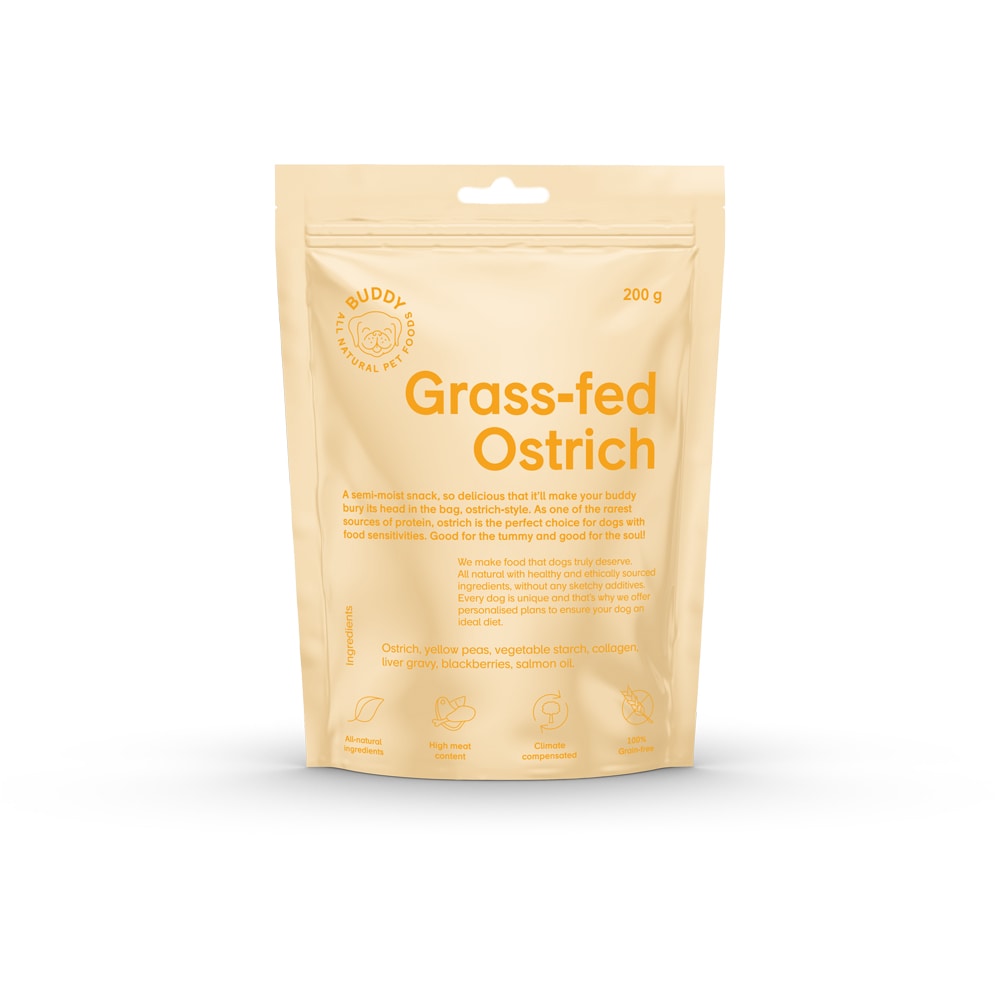 Koiranherkku  Semi-moist Snack Ostrich BUDDY