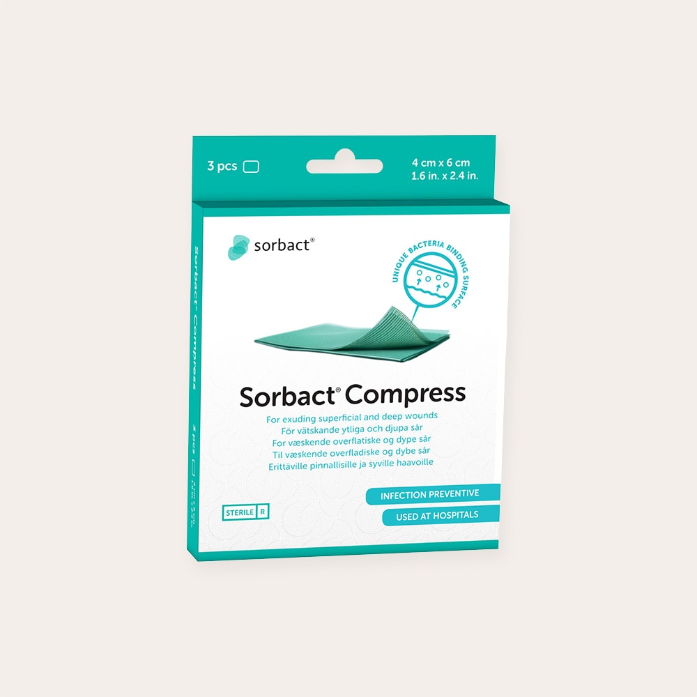  3 kpl. Compress 4x6 cm Sorbact