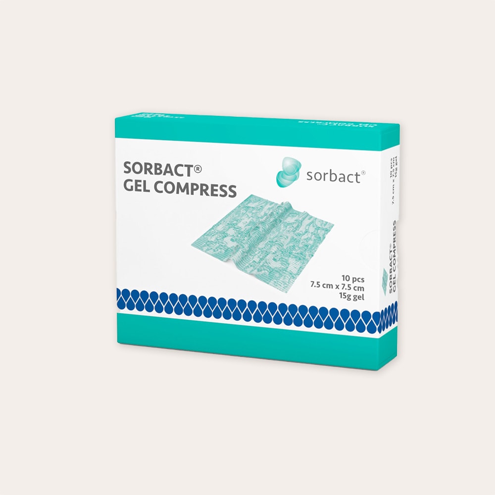  10 kpl. Gel Compress 7,5x7,5cm Sorbact