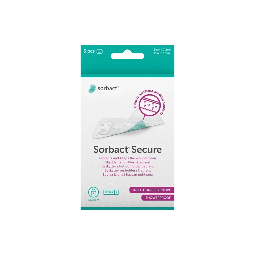  5 kpl. Secure 5x7,2 cm Sorbact