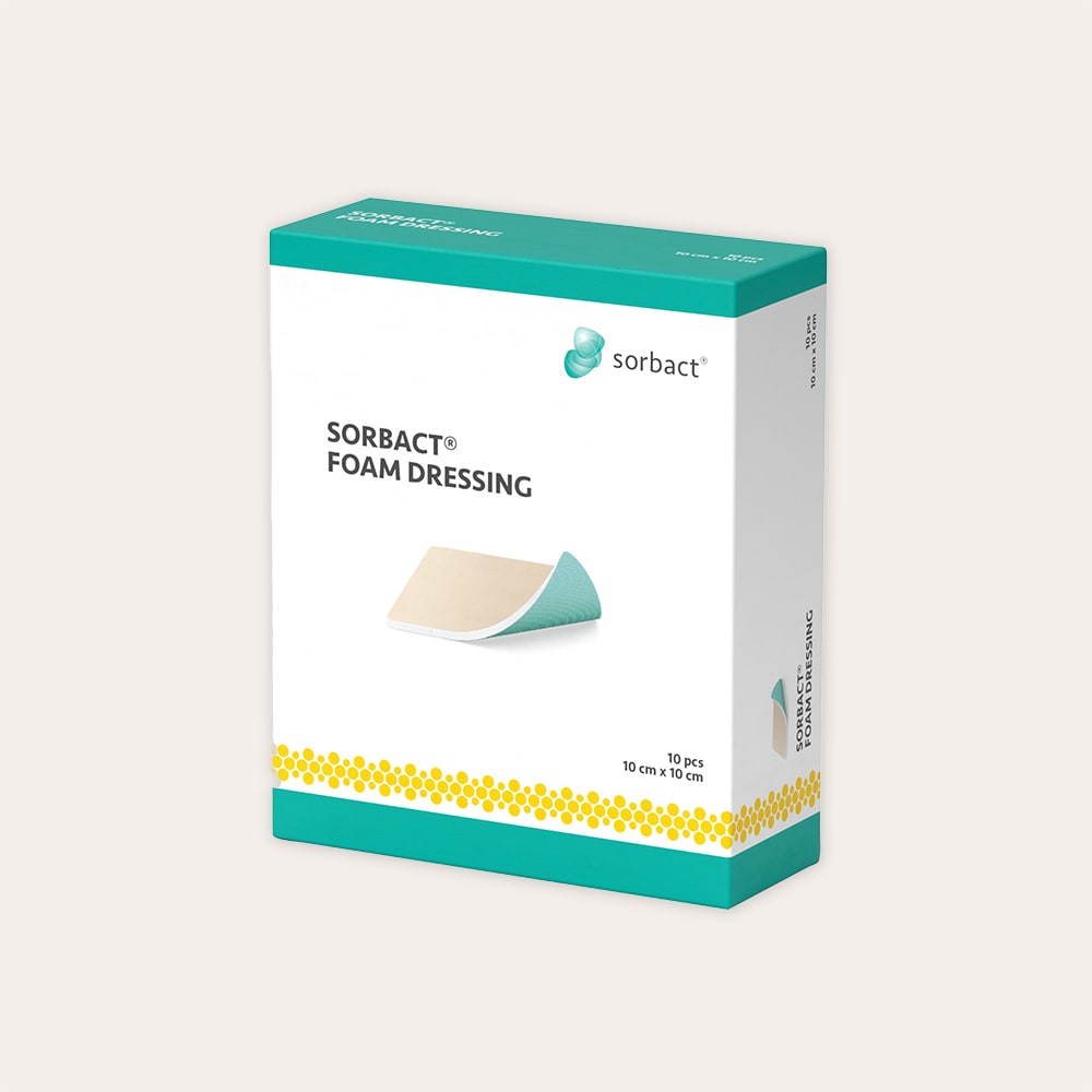  10 kpl. Foam Dressing 10x10 cm Sorbact