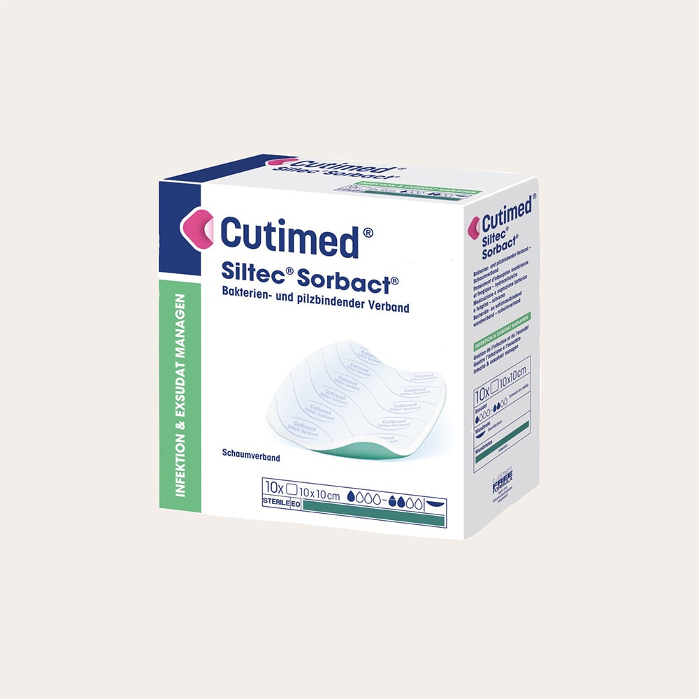  10 kpl. Cutimed Siltec 10x10cm Sorbact